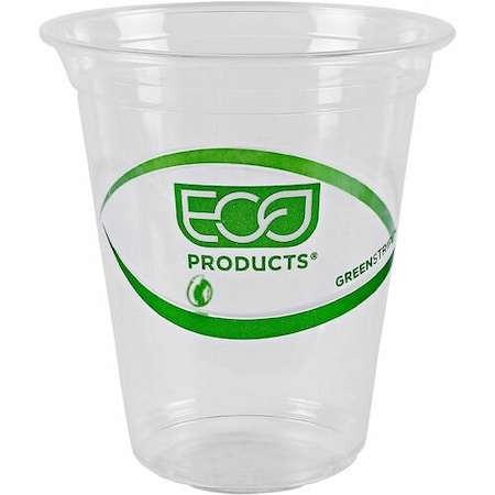 Eco-Products Cold Cup, Eco Friendly, 16oz, Clear/GreenStripe ECOEPCC16GSA